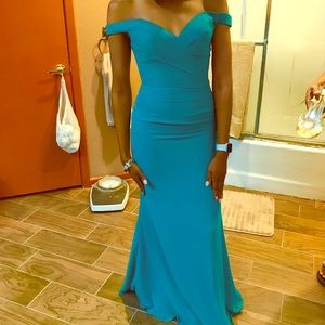 Off the shoulder gown